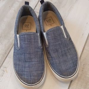 Chambray slip on sneakers